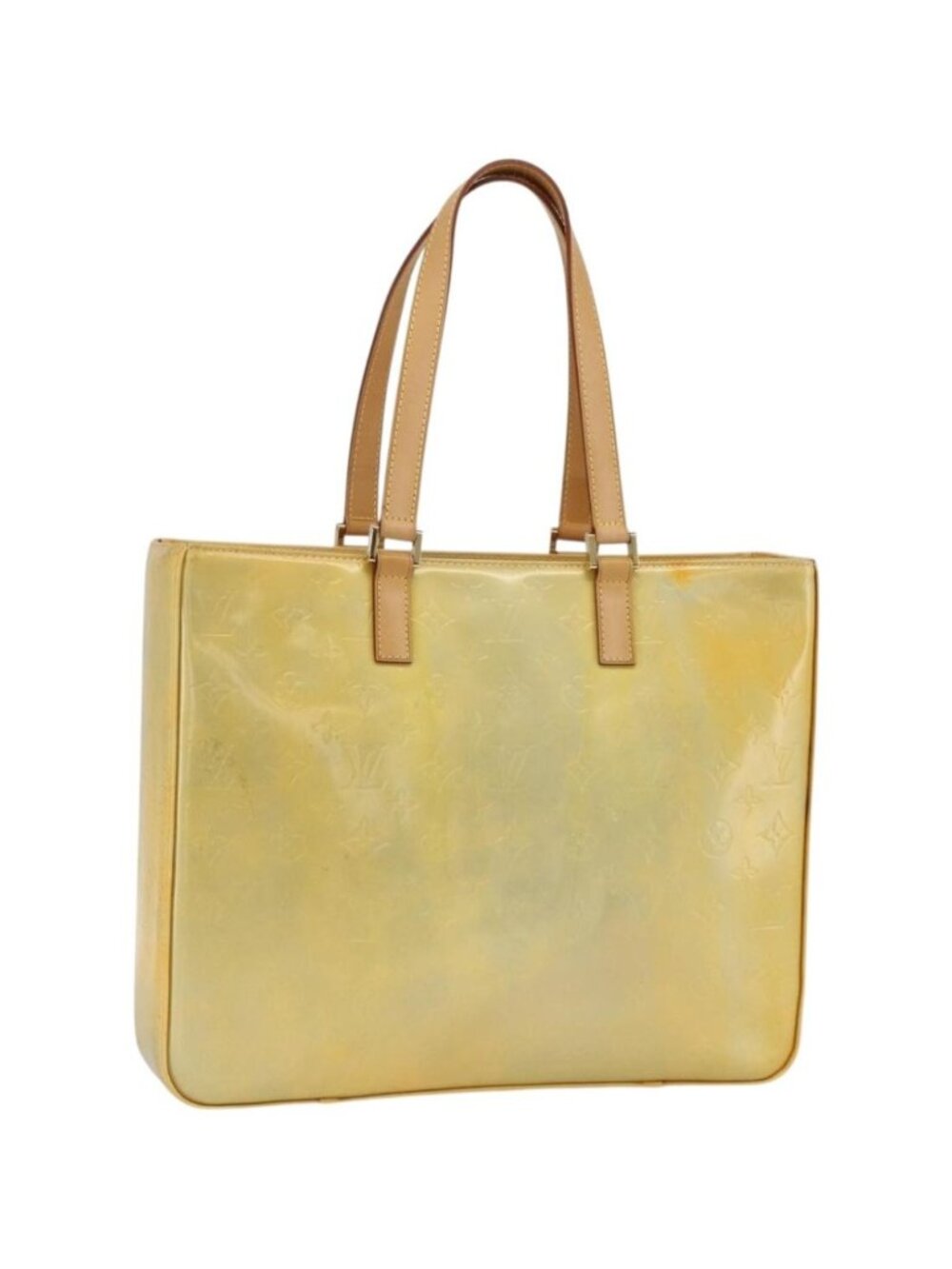 LOUIS VUITTON Monogram Vernis Columbus Tote Bag Gris M91028